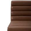 Aiden & Ivy Top-grain Leather Armless Dining Chair with Casters