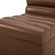 Aiden & Ivy Top-grain Leather Armless Dining Chair with Casters