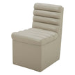 Aiden & Ivy Top-grain Leather Armless Dining Chair with Casters