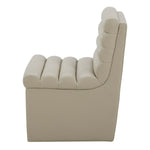 Aiden & Ivy Top-grain Leather Armless Dining Chair with Casters