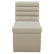 Aiden & Ivy Top-grain Leather Armless Dining Chair with Casters