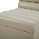 Aiden & Ivy Top-grain Leather Armless Dining Chair with Casters