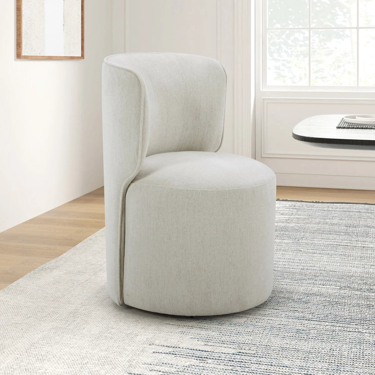 Aiden & Ivy Armless Dining Chair with Casters