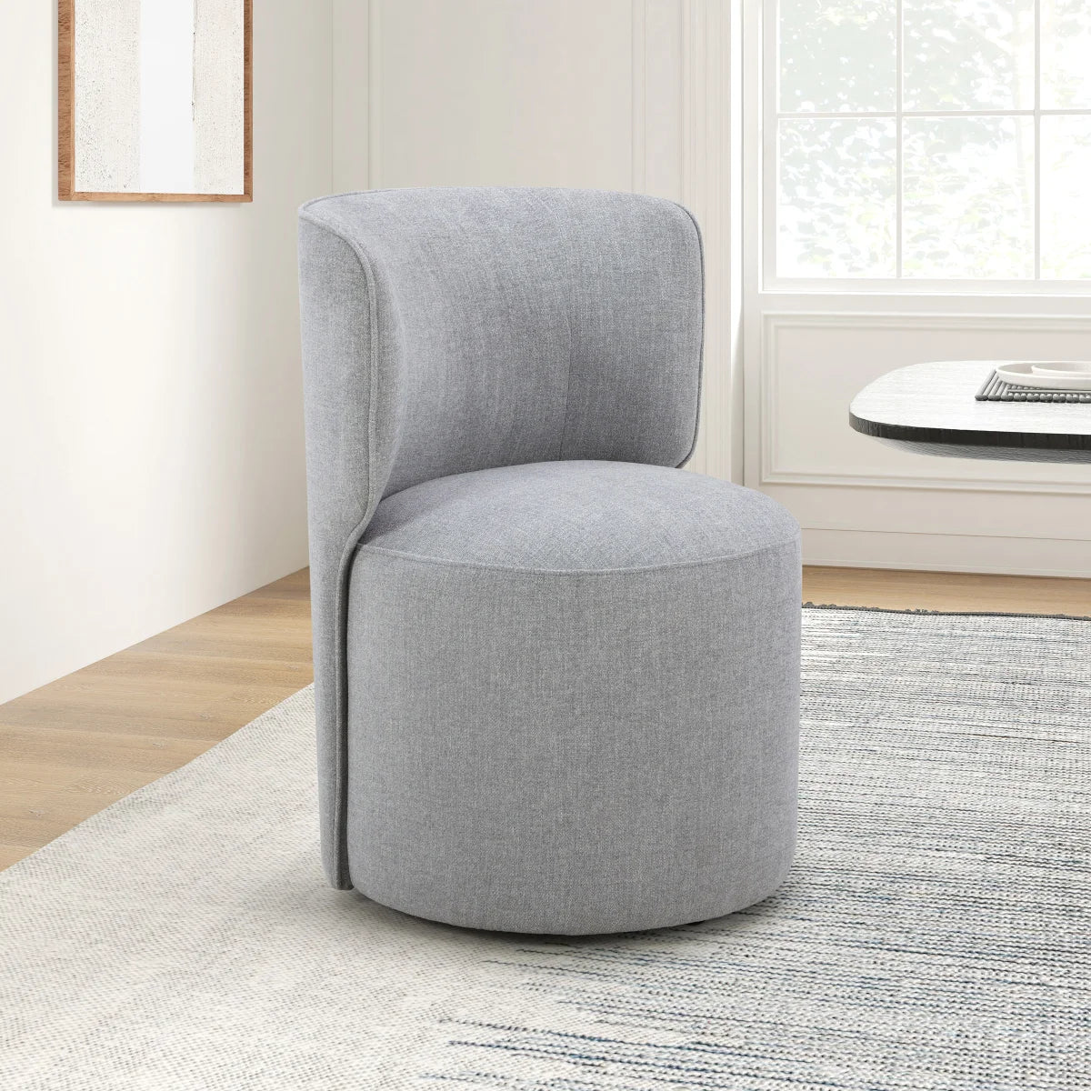 Aiden & Ivy Armless Dining Chair with Casters