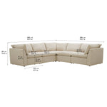 Gilman Creek Harwood 5-piece Fabric Sectional with Power Reclining Footrests