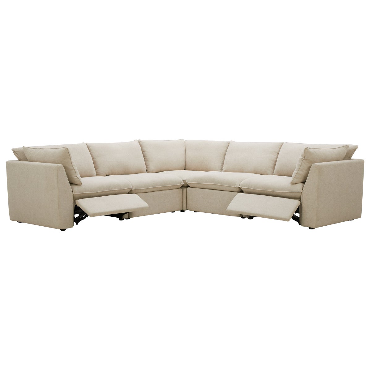 Gilman Creek Harwood 5-piece Fabric Sectional with Power Reclining Footrests