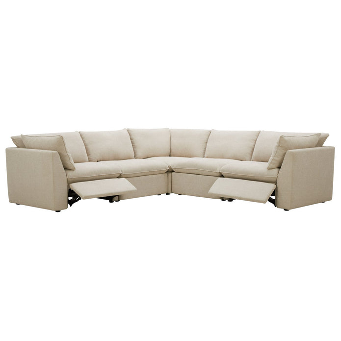 Gilman Creek Harwood 5-piece Fabric Sectional with Power Reclining Footrests