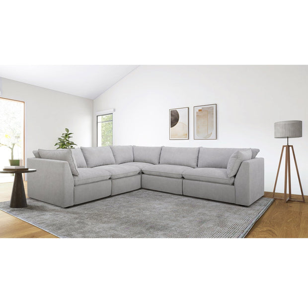 Gilman Creek Harwood 5-piece Fabric Sectional with Power Reclining Footrests