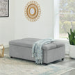 Folding Fabric Sleeper Ottoman