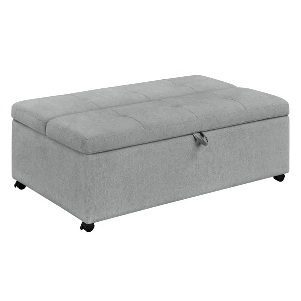 Folding Fabric Sleeper Ottoman