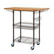 Trinity Pro Storage Expandable Bamboo Kitchen Cart