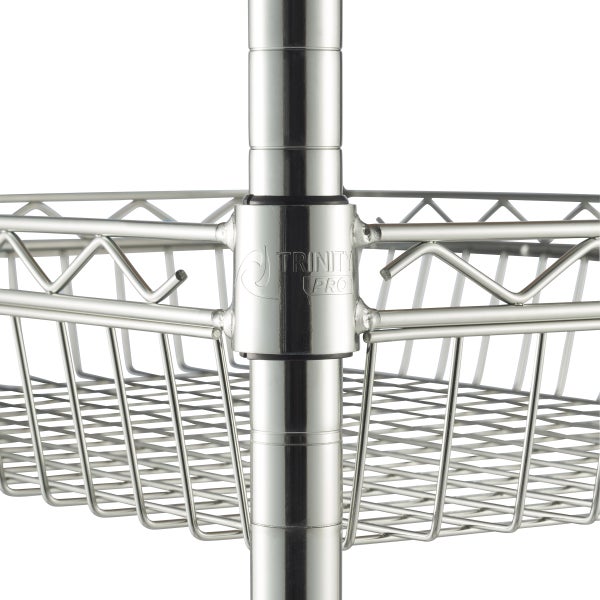 Trinity Pro Storage Expandable Bamboo Kitchen Cart
