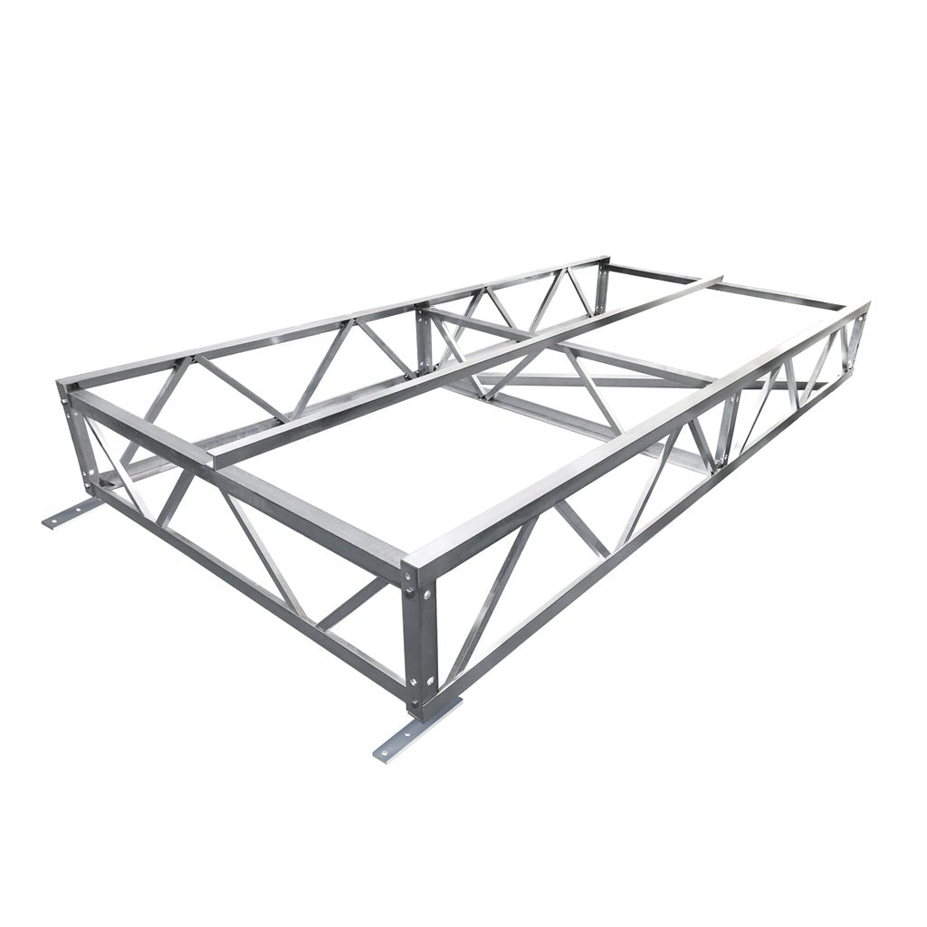 Multinautic QP-320 Aluminium Roll-In Dock Kit Straight Line Configuration with Polymer Decking
