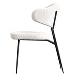 Mobital Clutch Fabric Dining Chair with Black Frame, 2-pack