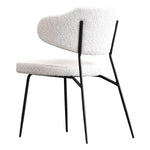 Mobital Clutch Fabric Dining Chair with Black Frame, 2-pack