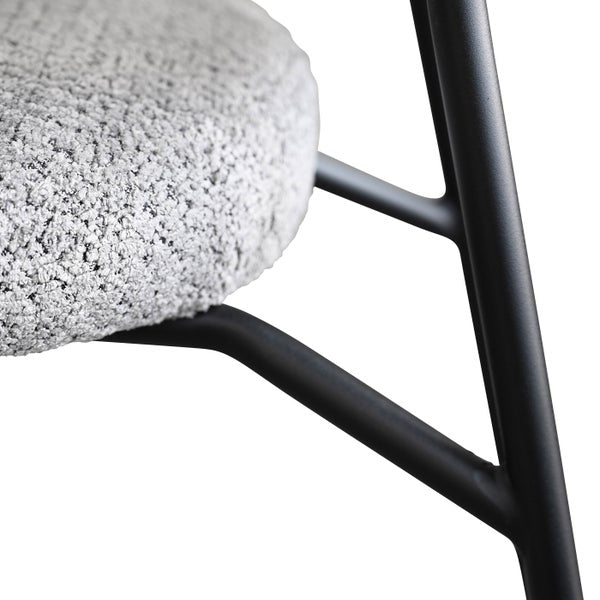 Mobital Clutch Fabric Dining Chair with Black Frame, 2-pack