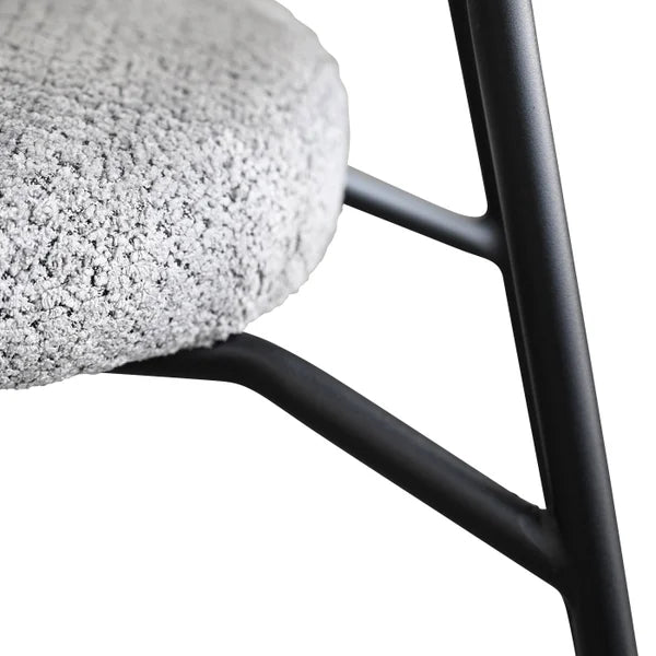 Mobital Clutch Fabric Dining Chair with Black Frame, 2-pack