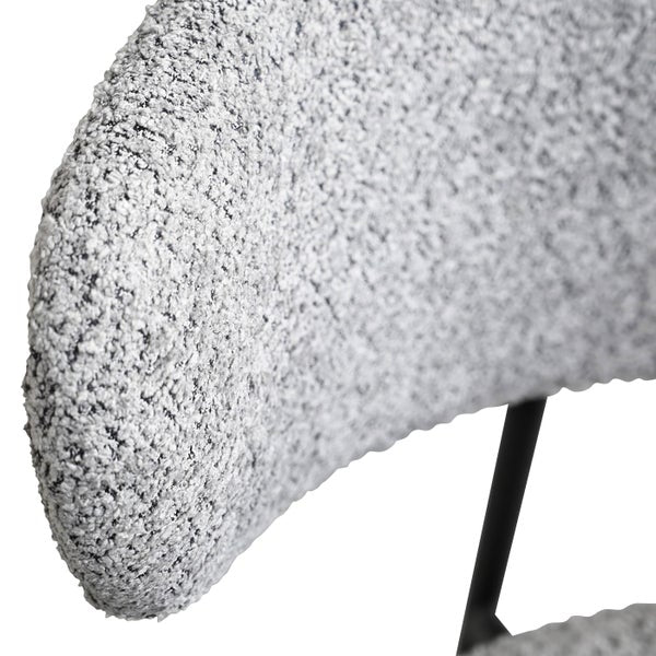 Mobital Clutch Fabric Dining Chair with Black Frame, 2-pack
