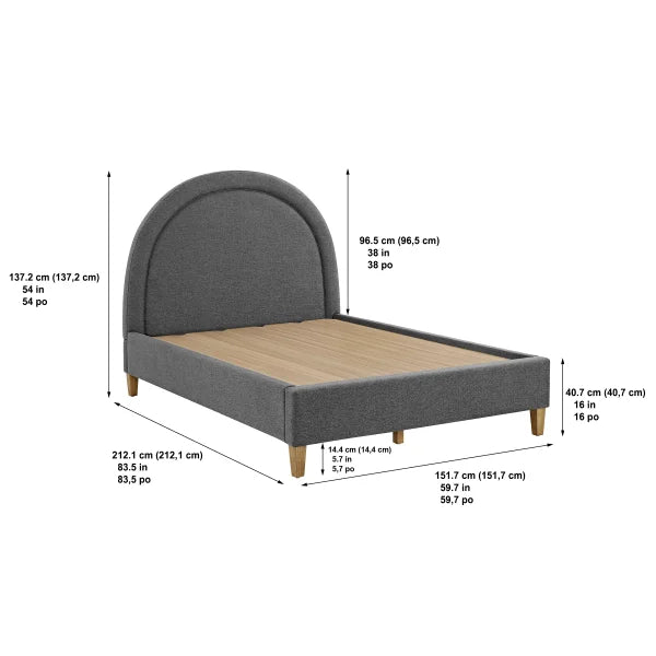 Thomasville Upholstered Platform Double Bed