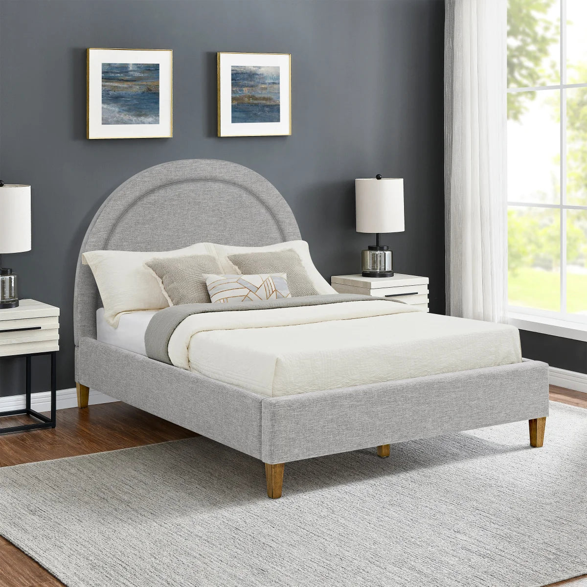 Thomasville Upholstered Platform Double Bed