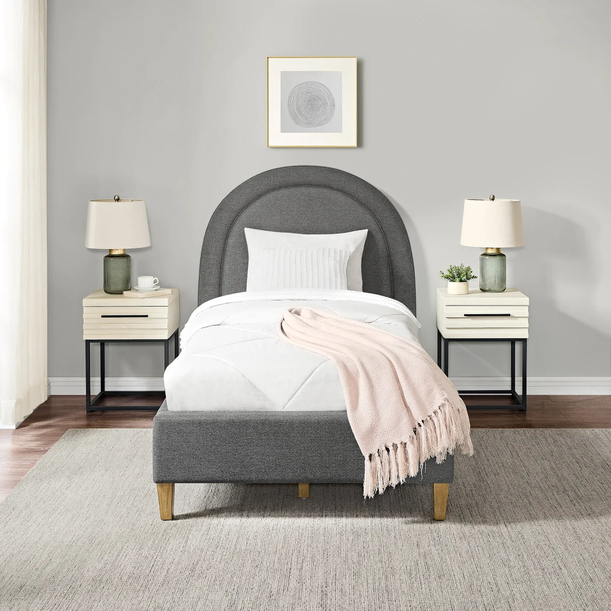 Thomasville Upholstered Platform Twin Bed