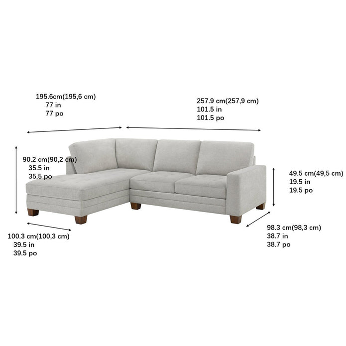 Thomasville 2-piece Fabric Left-hand Facing Sofa-chaise