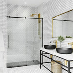 VIGO Luca Adjustable Frameless 60 in. Sliding Shower Door