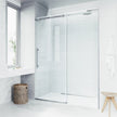 VIGO Luca Adjustable Frameless 60 in. Sliding Shower Door