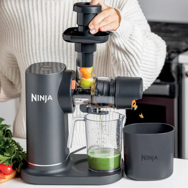 Ninja NeverClog Cold Press Juicer with 32 oz. Juice Jug and 40 oz. Pulp Container
