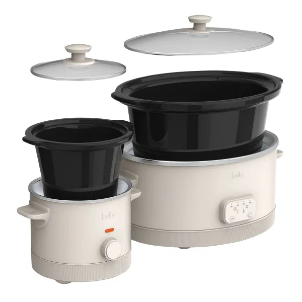 Bella 5.68 L (6 qt.) Programmable Slow Cooker with 1.89 L (2 qt.) Slow Cooker