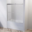 Hydro Vision Kronos 60 in. Frameless Reversible Bypass Bathtub Door