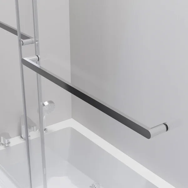 Hydro Vision Kronos 60 in. Frameless Reversible Bypass Bathtub Door