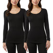 32 Degrees Women's Eco Heat Long Sleeve Baselayer Top, 2-pack