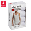 Stanfield’s Men’s Athletic Tank, 4-pack - White