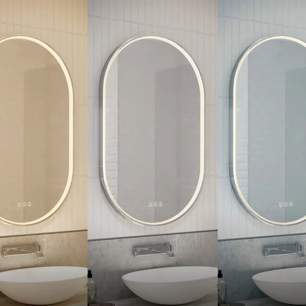 Artika Royce Oval LED Wall Mirror with Integrated Defogger