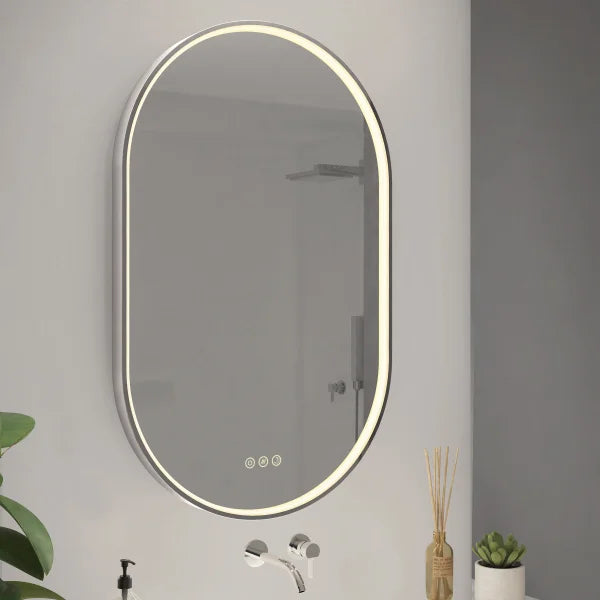Artika Royce Oval LED Wall Mirror with Integrated Defogger