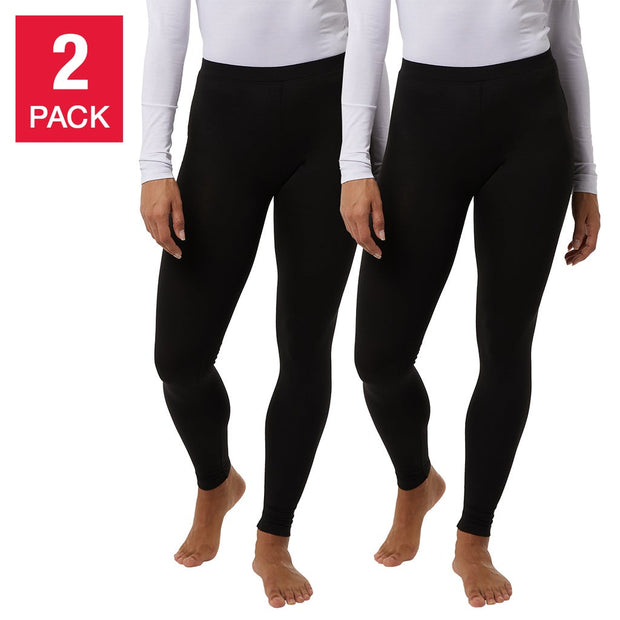 32 Degrees Women's Eco Heat Baselayer Bottom, 2-pack