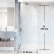 VIGO Arden 34 in. × 78 in. Shower Screen