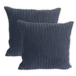 Home Retreat - Quilted Velvet Decorative Cushion Cover Only, 2-pack