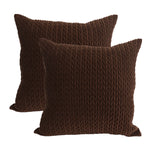 Home Retreat - Quilted Velvet Decorative Cushion Cover Only, 2-pack
