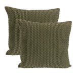 Home Retreat - Quilted Velvet Decorative Cushion Cover Only, 2-pack