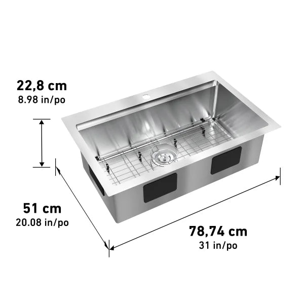 Artika Newport Kitchen Sink in Stainless-Steel