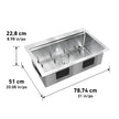 Artika Newport Kitchen Sink in Stainless-Steel