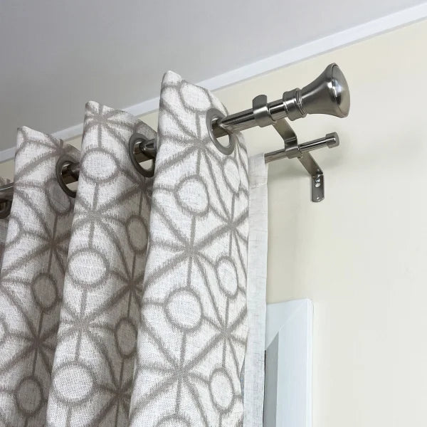 Versailles Imperial Flare Finial Double Curtain Rod Set