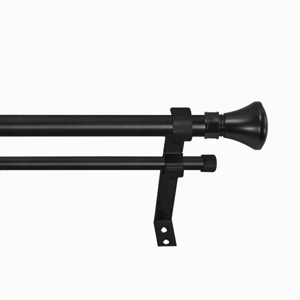 Versailles Imperial Flare Finial Double Curtain Rod Set