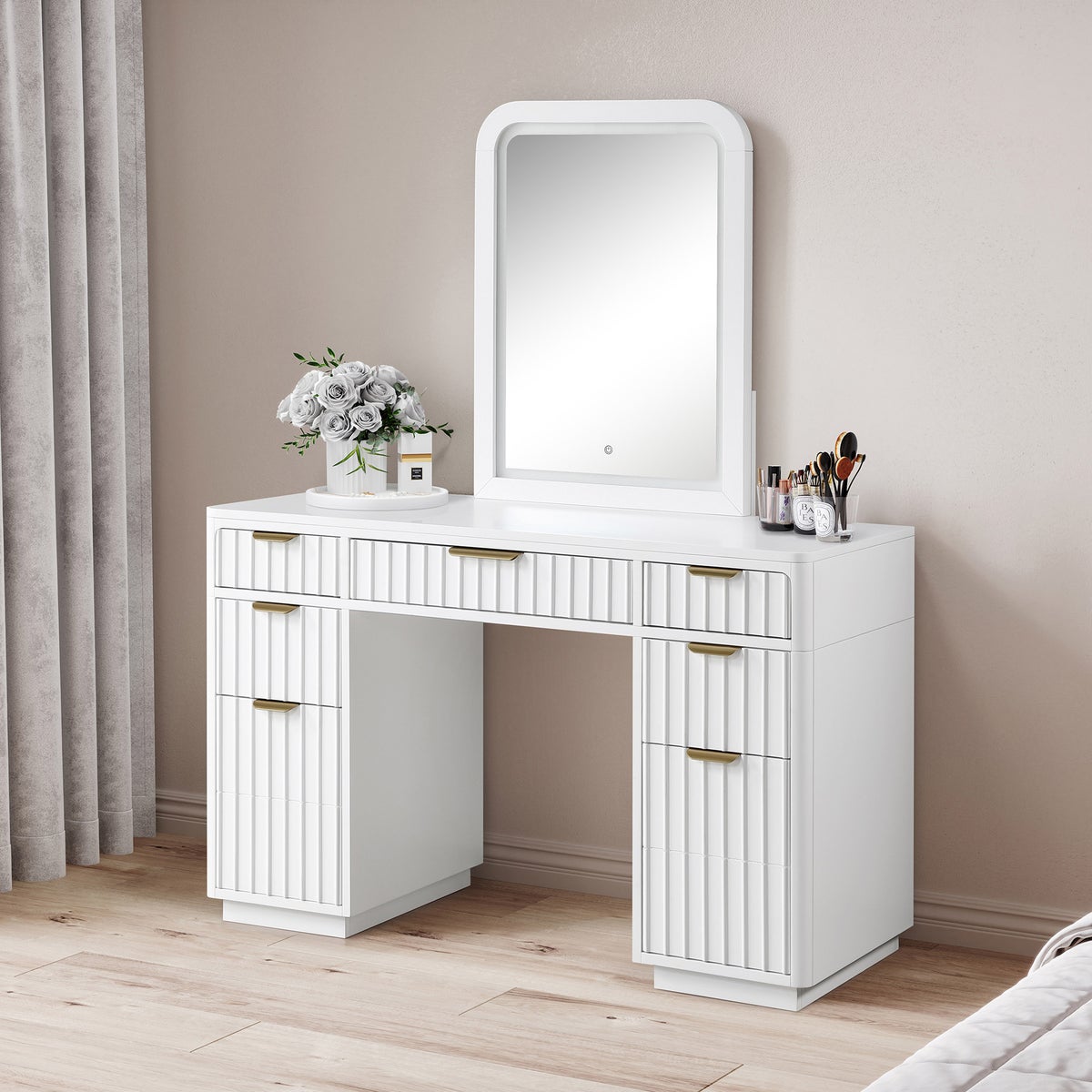 Loxley Rowe Cathy 129.5 cm (51 in.) Makeup Table