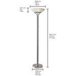 Expo Floor Lamp, Brushed Steel