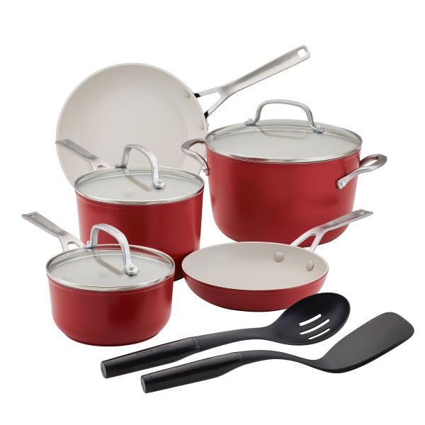 KitchenAid Forged Cookware with Ceramic Coating, 10-pieces