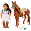 Our Generation 18-inch Doll and Horse Set - Daria and Saddlebred Horse