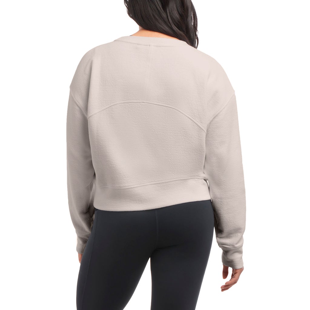 Danskin Women's Wave Jacquard Long Sleeve Crew